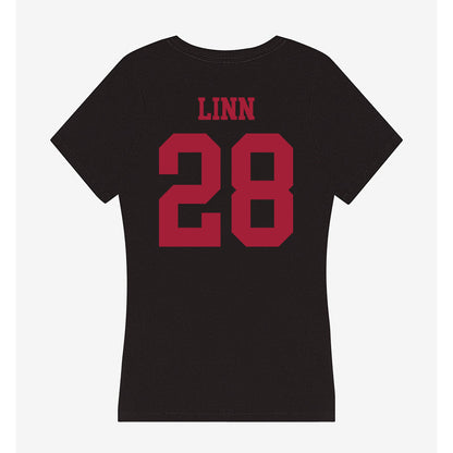 Indiana - NCAA Baseball : Conner Linn - Women's V-Neck T-Shirt-1