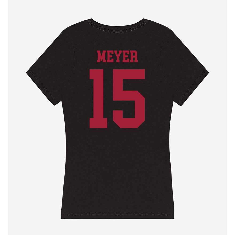 Indiana - NCAA Softball : Brynn Meyer - Women's V-Neck T-Shirt-1