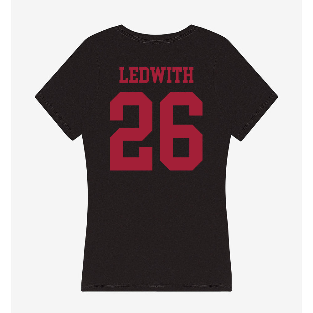 Indiana - NCAA Women's Soccer : Maggie Ledwith - Women's V-Neck T-Shirt-1
