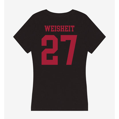 Indiana - NCAA Baseball : Clayton Weisheit - Women's V-Neck T-Shirt-1