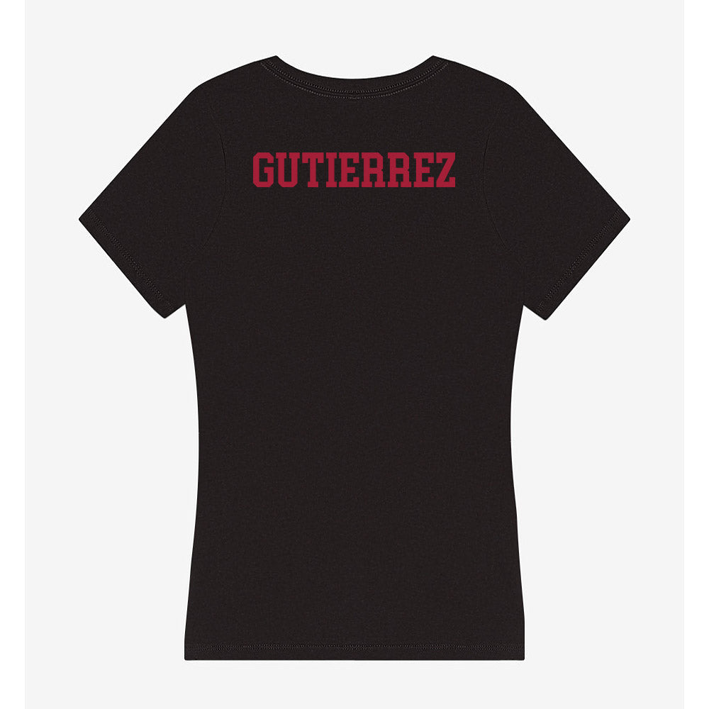 Indiana - NCAA Women's Swimming & Diving : Luci Gutierrez - Women's V-Neck T-Shirt-1