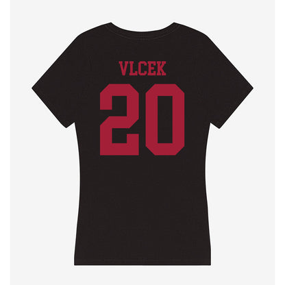 Indiana - NCAA Women's Soccer : Haden Vlcek - Women's V-Neck T-Shirt-1