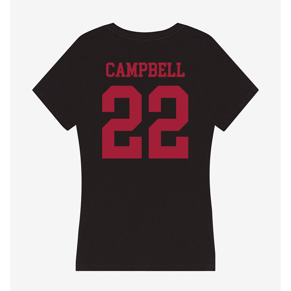 Indiana - NCAA Football : Jayreon Campbell - Women's V-Neck T-Shirt-1