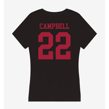 Indiana - NCAA Football : Jayreon Campbell - Women's V-Neck T-Shirt-1