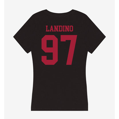 Indiana - NCAA Football : Mario Landino - Women's V-Neck T-Shirt-1