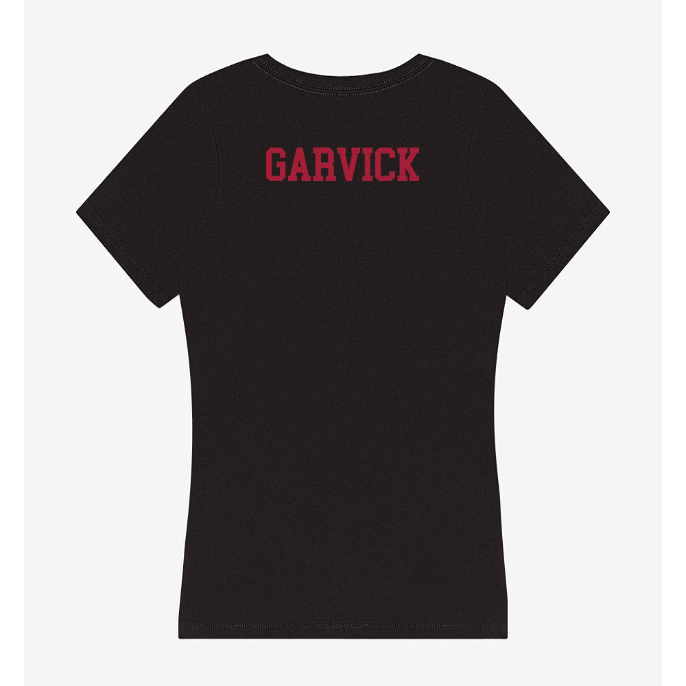 Indiana - NCAA Wrestling : Ryan Garvick - Women's V-Neck T-Shirt-1