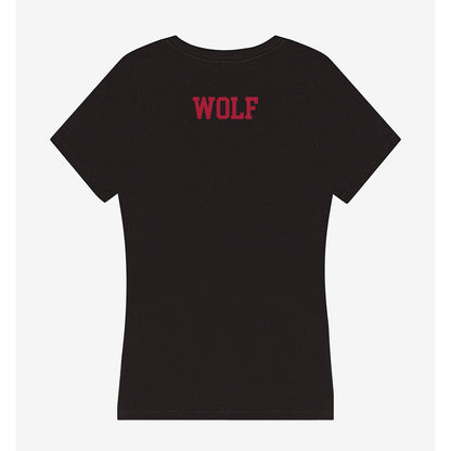 Indiana - NCAA Cheerleading : Katie Wolf - Women's V-Neck T-Shirt-1