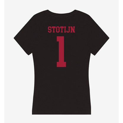 Indiana - NCAA Women's Basketball : Phoenix Stotijn - Women's V-Neck T-Shirt-1
