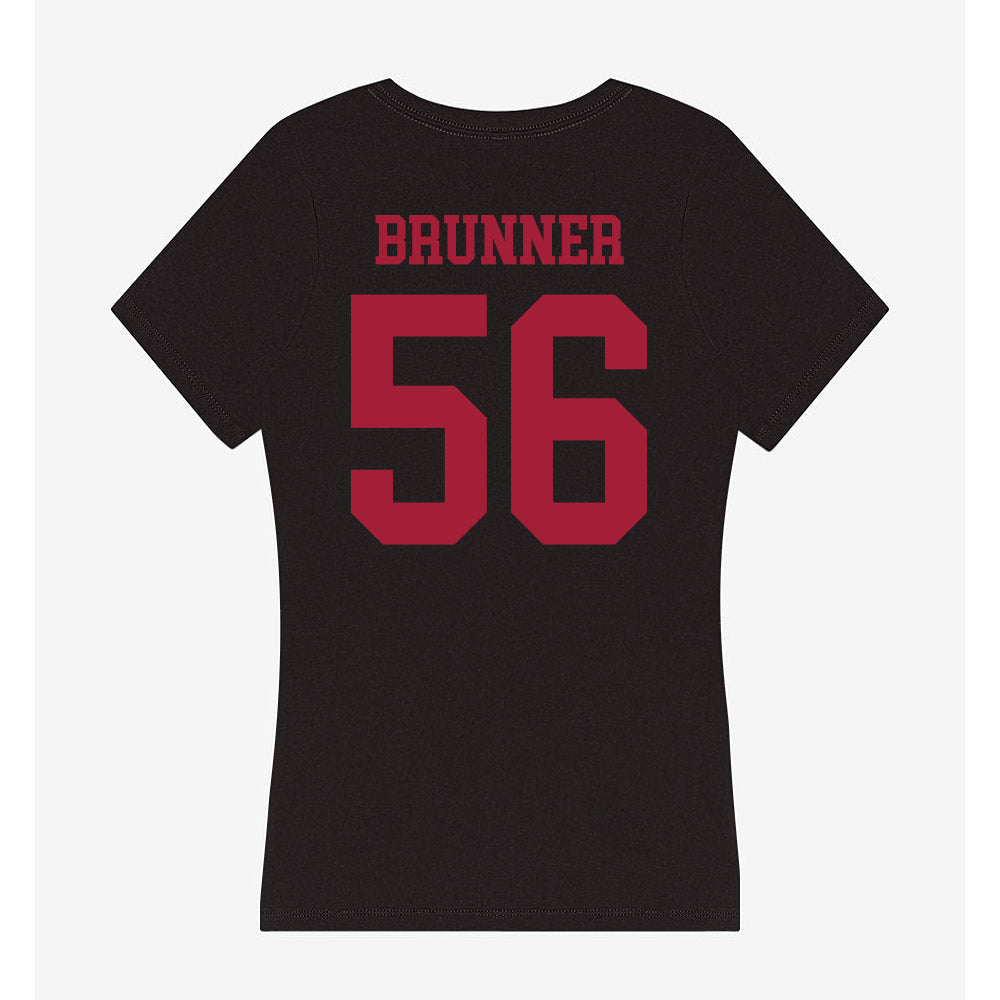 Indiana - NCAA Football : Joe Brunner - Women's V-Neck T-Shirt-1