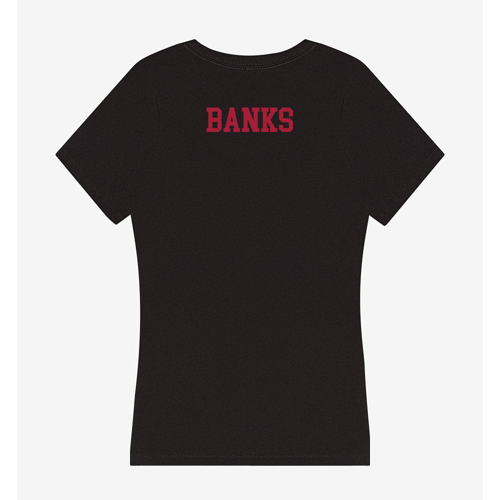 Indiana - NCAA Men's Track & Field : Trelee Banks - Women's V-Neck T-Shirt-1