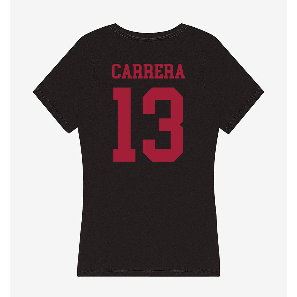 Indiana - NCAA Baseball : Xavier Carrera - Women's V-Neck T-Shirt-1