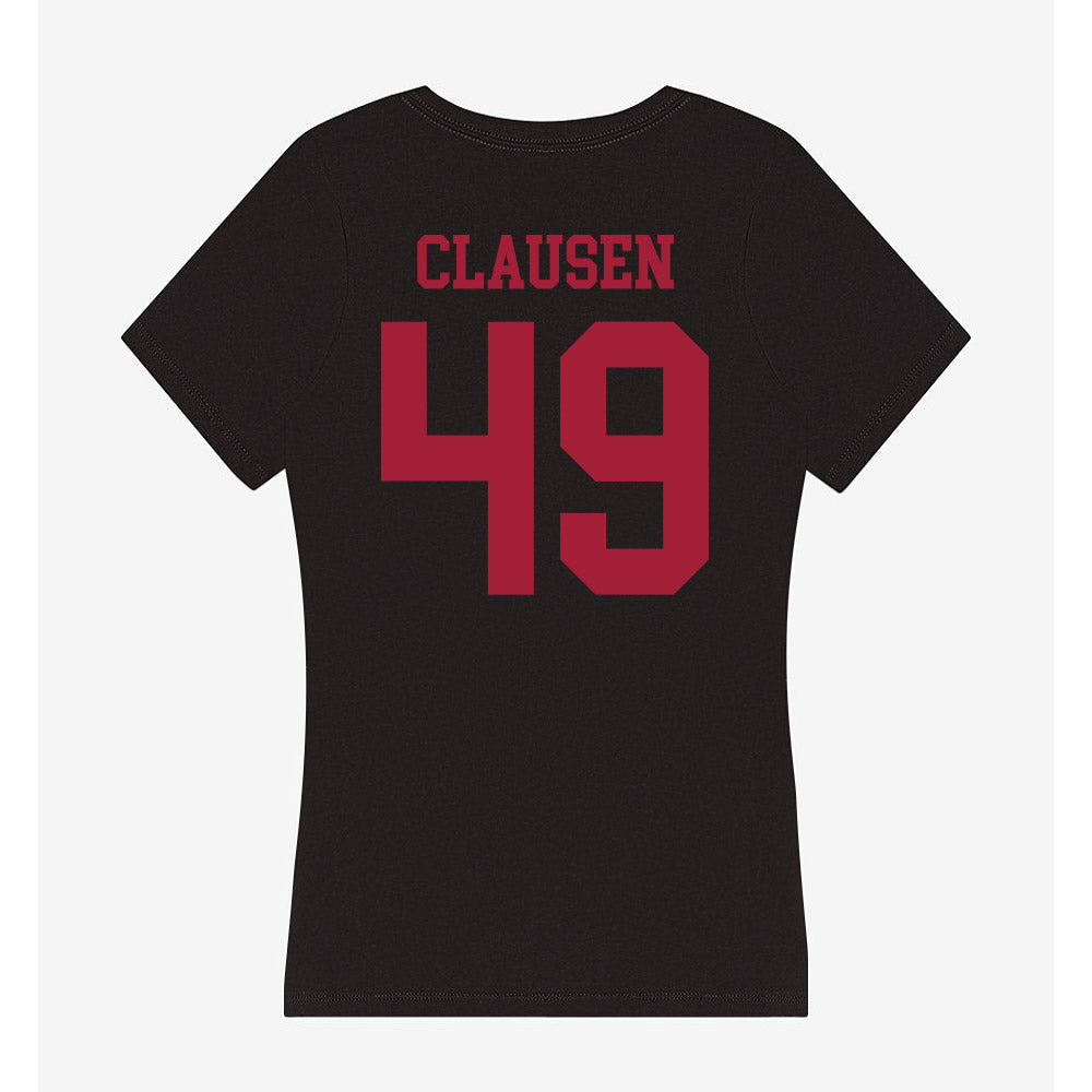Indiana - NCAA Football : Drew Clausen - Women's V-Neck T-Shirt-1