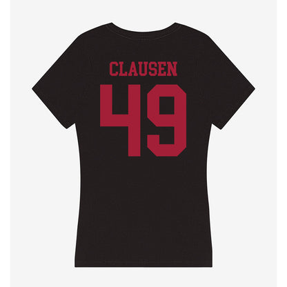 Indiana - NCAA Football : Drew Clausen - Women's V-Neck T-Shirt-1