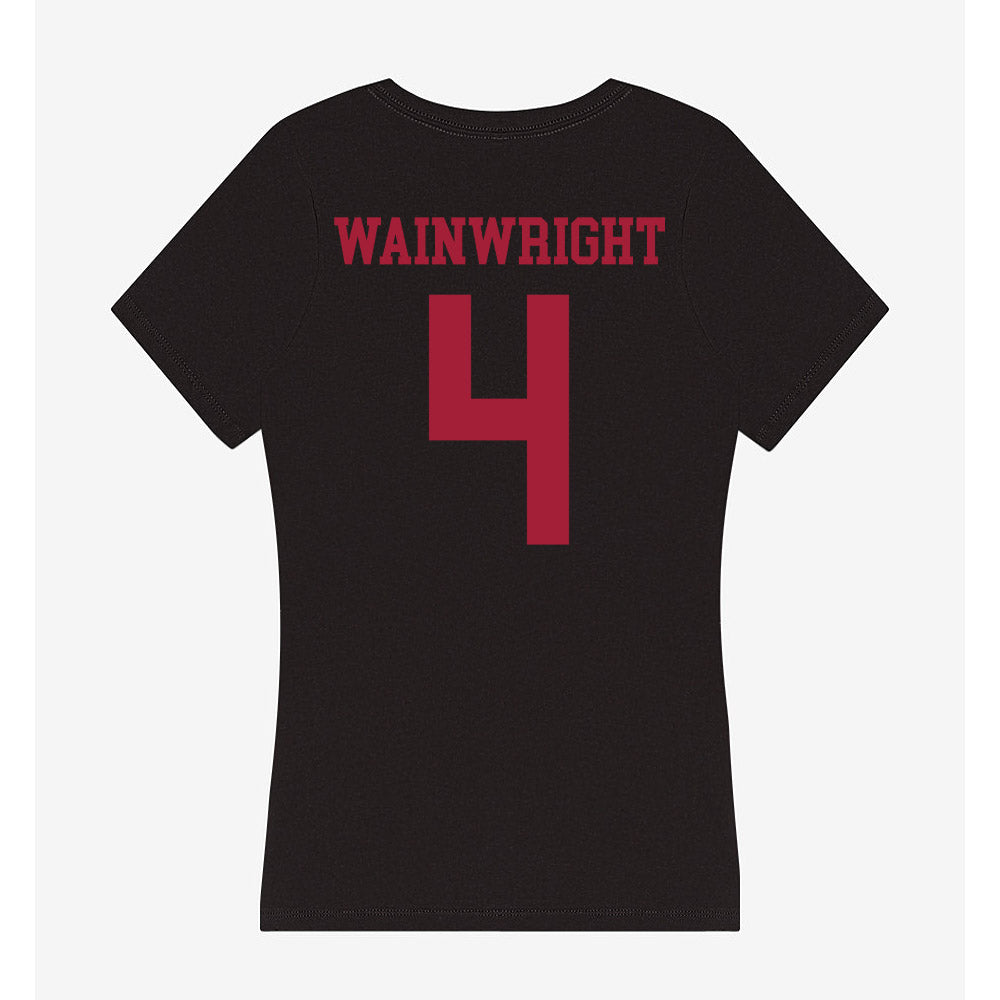 Indiana - NCAA Softball : Madison Wainwright - Women's V-Neck T-Shirt-1