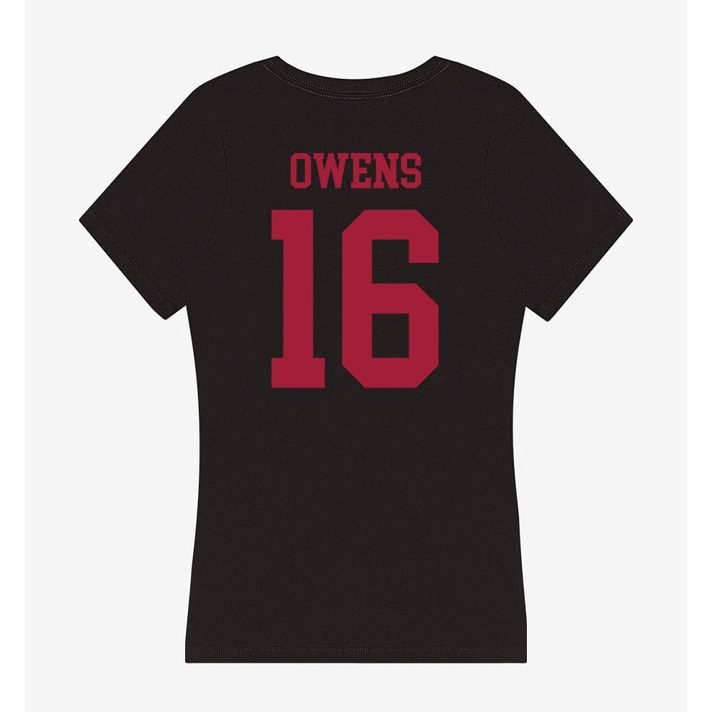 Indiana - NCAA Football : Jamar Owens - Women's V-Neck T-Shirt-1
