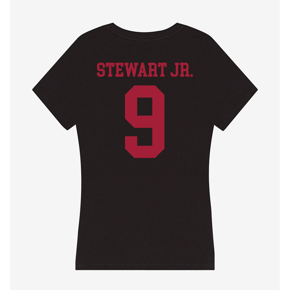 Indiana - NCAA Football : Seaonta Stewart Jr. - Women's V-Neck T-Shirt-1