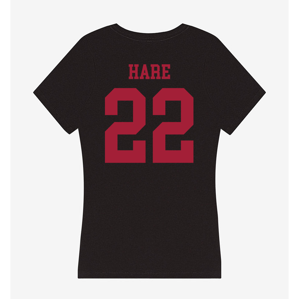Indiana - NCAA Women's Basketball : Mackenzie Hare - Women's V-Neck T-Shirt-1