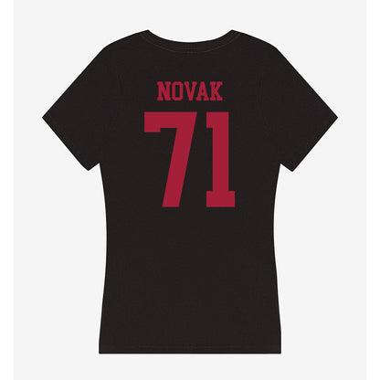 Indiana - NCAA Football : Benjamin Novak - Women's V-Neck T-Shirt-1