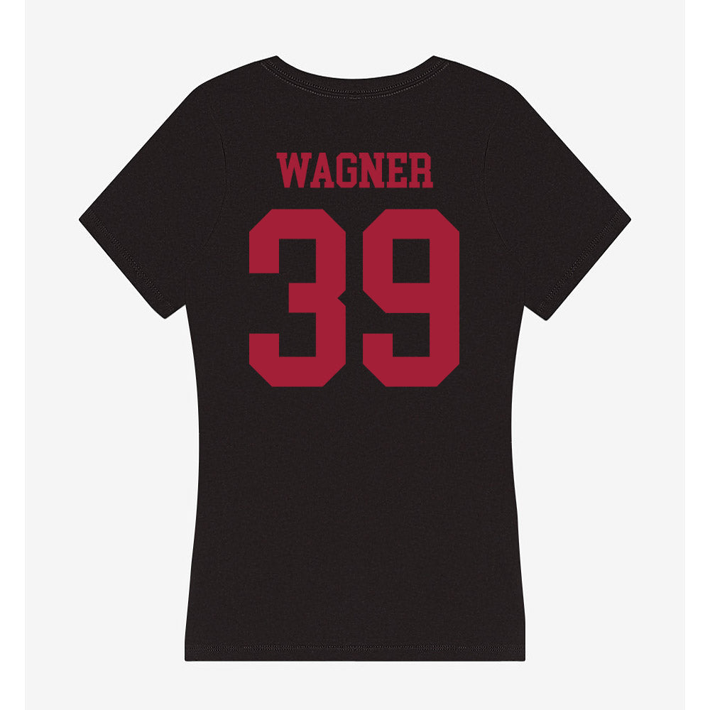 Indiana - NCAA Baseball : Nash Wagner - Women's V-Neck T-Shirt-1