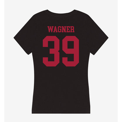 Indiana - NCAA Baseball : Nash Wagner - Women's V-Neck T-Shirt-1