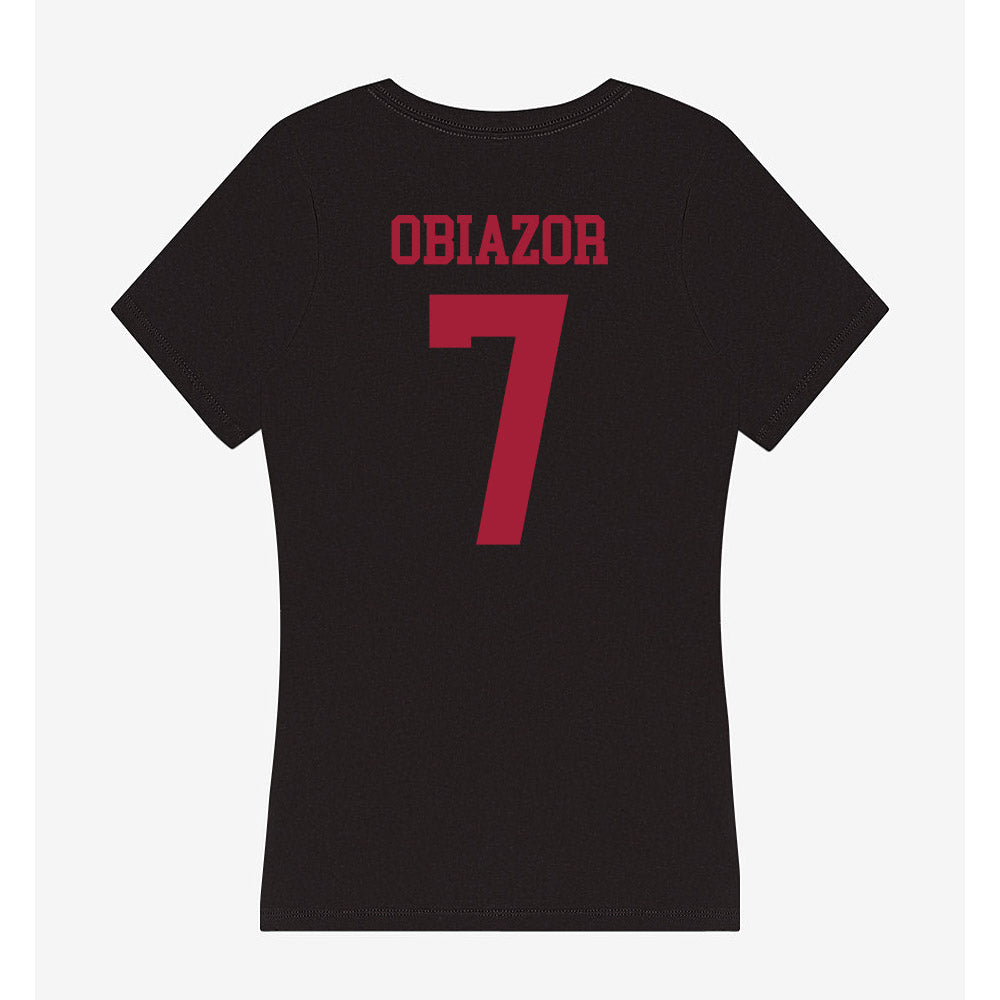 Indiana - NCAA Football : Chiddi Obiazor - Women's V-Neck T-Shirt-1