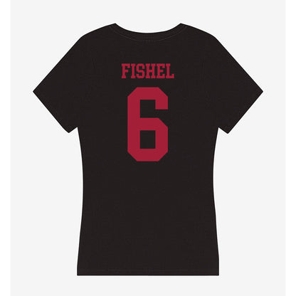 Indiana - NCAA Women's Soccer : Summer Fishel - Women's V-Neck T-Shirt-1