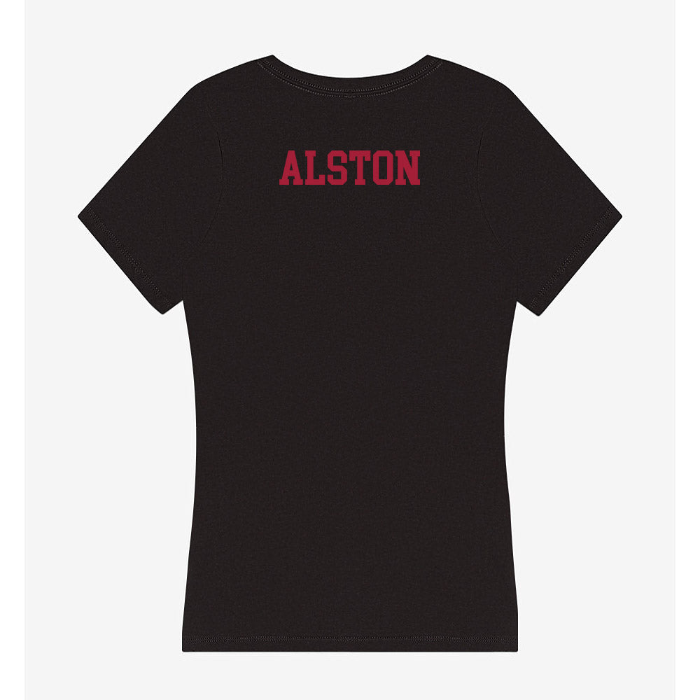 Indiana - NCAA Men's Track & Field : Xavier Alston - Women's V-Neck T-Shirt-1