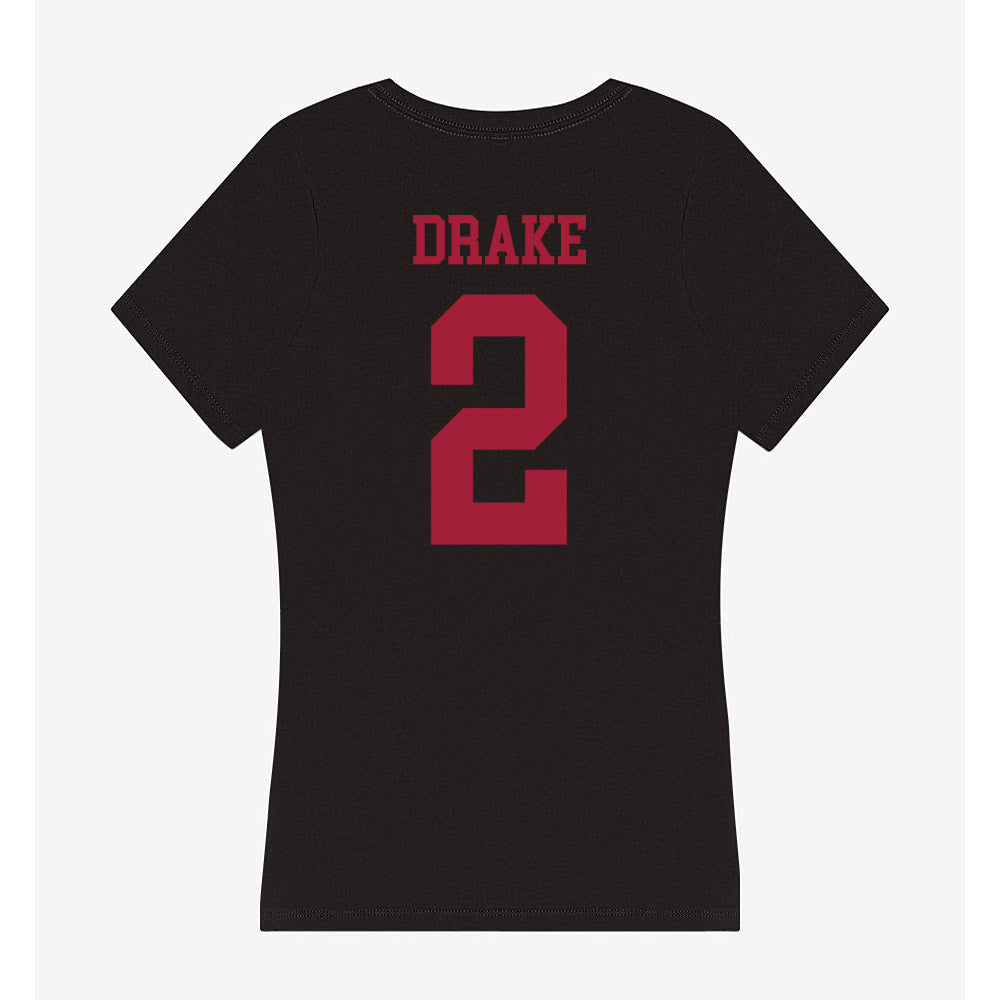 Indiana - NCAA Men's Basketball : Jason Drake - Women's V-Neck T-Shirt-1