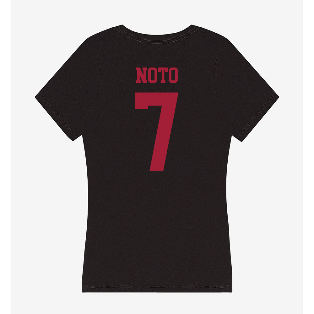 Indiana - NCAA Baseball : Mateo Noto - Women's V-Neck T-Shirt-1