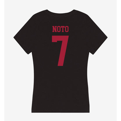 Indiana - NCAA Baseball : Mateo Noto - Women's V-Neck T-Shirt-1