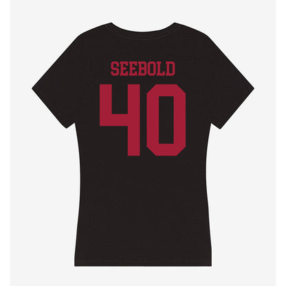 Indiana - NCAA Baseball : Gavin Seebold - Women's V-Neck T-Shirt-1