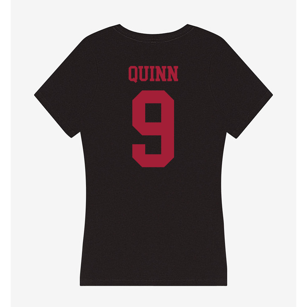 Indiana - NCAA Women's Soccer : Aleyna Quinn - Women's V-Neck T-Shirt-1