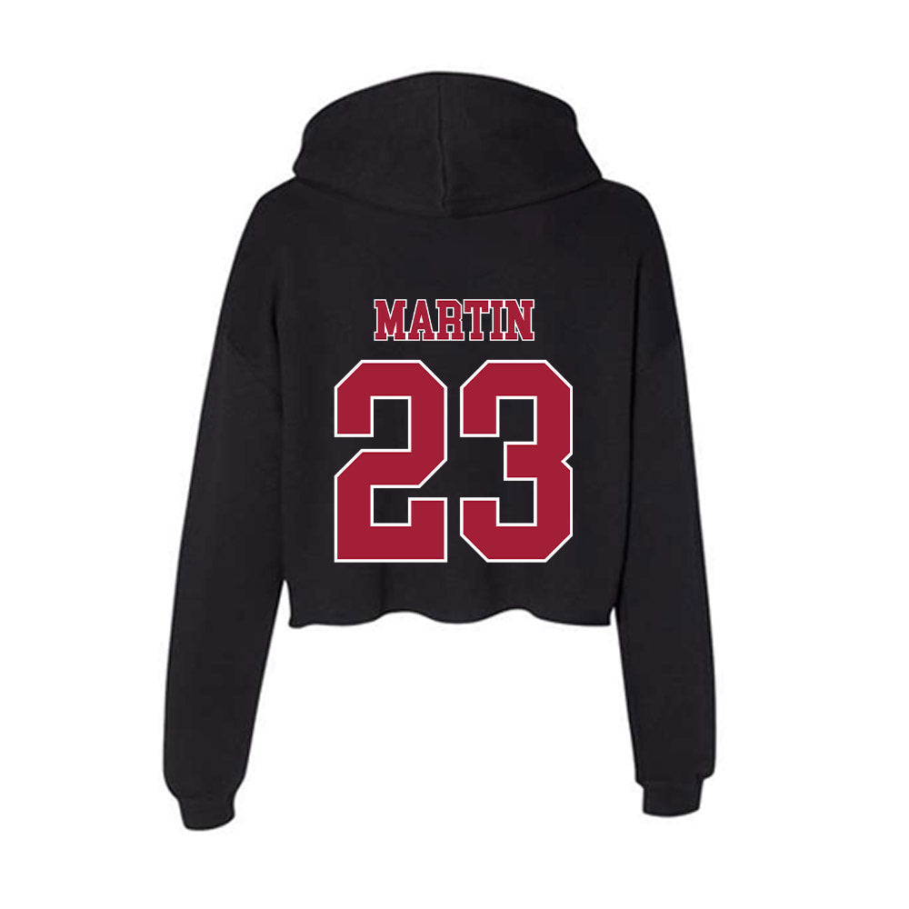 Stanford - NCAA Women's Field Hockey : Liv Martin - Women's Crop Fleece Hooded Sweatshirt-1