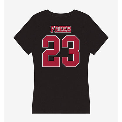 Stanford - NCAA Women's Soccer : Lily Freer - Women's V-Neck T-Shirt-1
