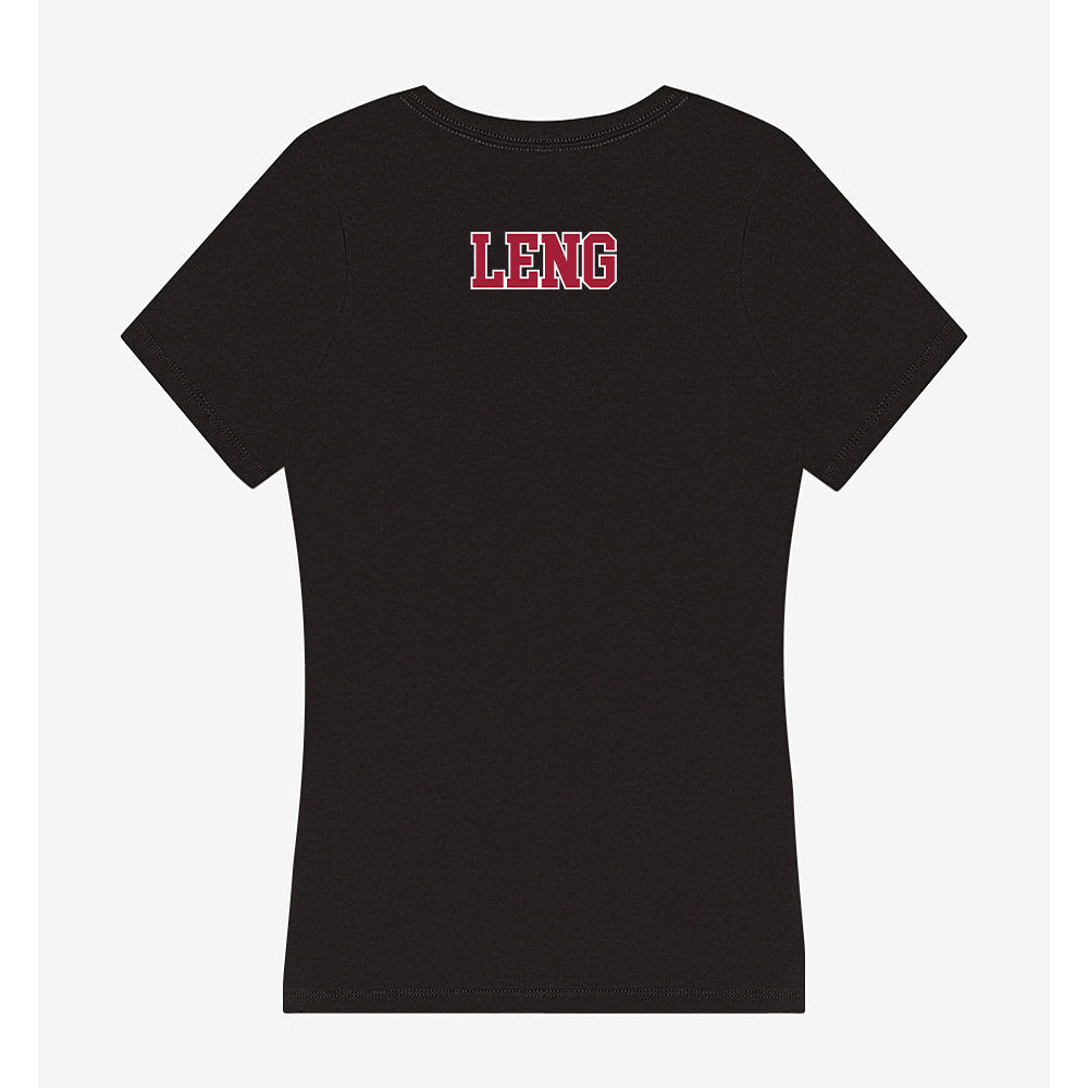 Stanford - NCAA Men's Golf : Jay Leng - Women's V-Neck T-Shirt-1