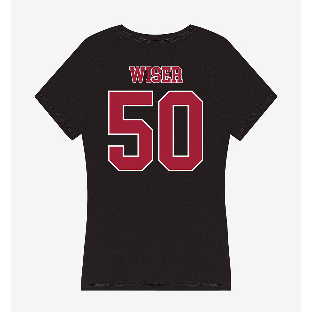 Stanford - NCAA Baseball : David Wiser - Women's V-Neck T-Shirt-1