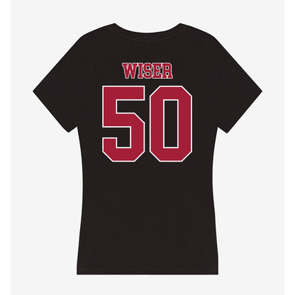 Stanford - NCAA Baseball : David Wiser - Women's V-Neck T-Shirt-1