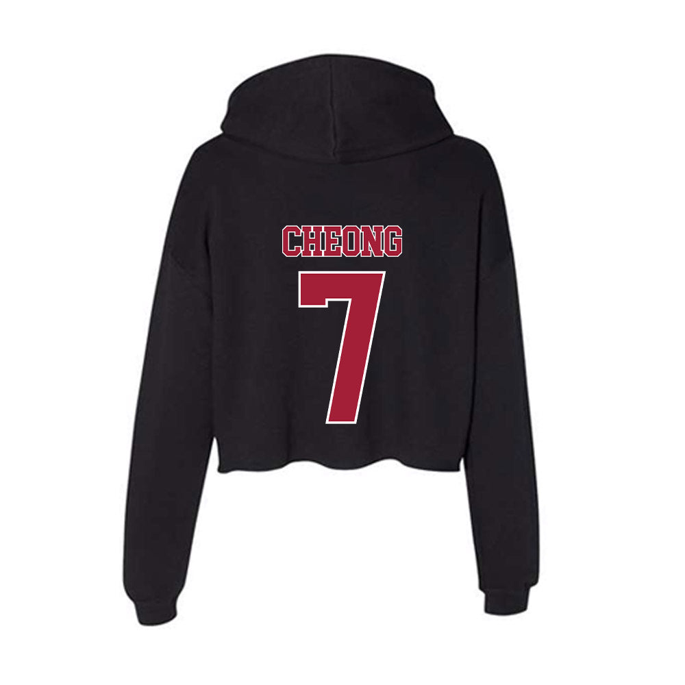 Stanford - NCAA Baseball : Philip Cheong - Women's Crop Fleece Hoodie-1