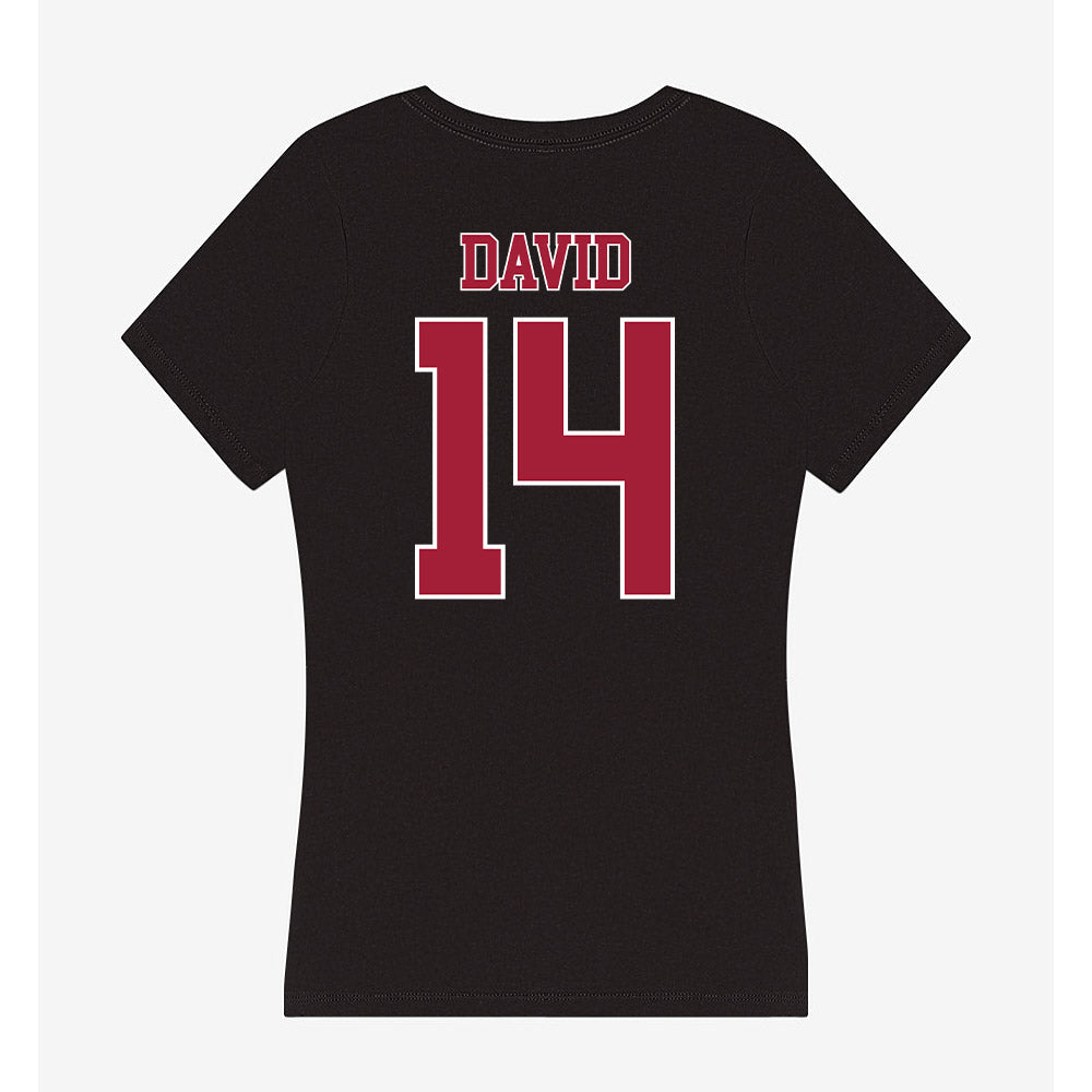 Stanford - NCAA Baseball : Sebastian David - Women's V-Neck T-Shirt-1