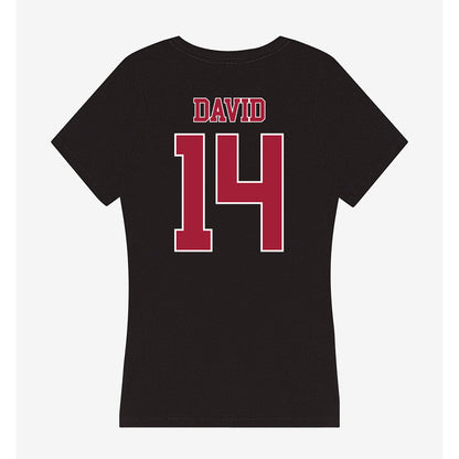 Stanford - NCAA Baseball : Sebastian David - Women's V-Neck T-Shirt-1