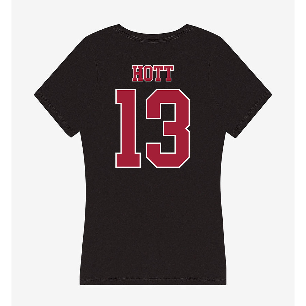 Stanford - NCAA Baseball : Ethan Hott - Women's V-Neck T-Shirt-1