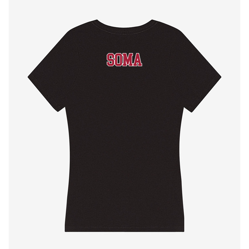 Stanford - NCAA Women's Gymnastics : Ui Soma - Women's V-Neck T-Shirt-1