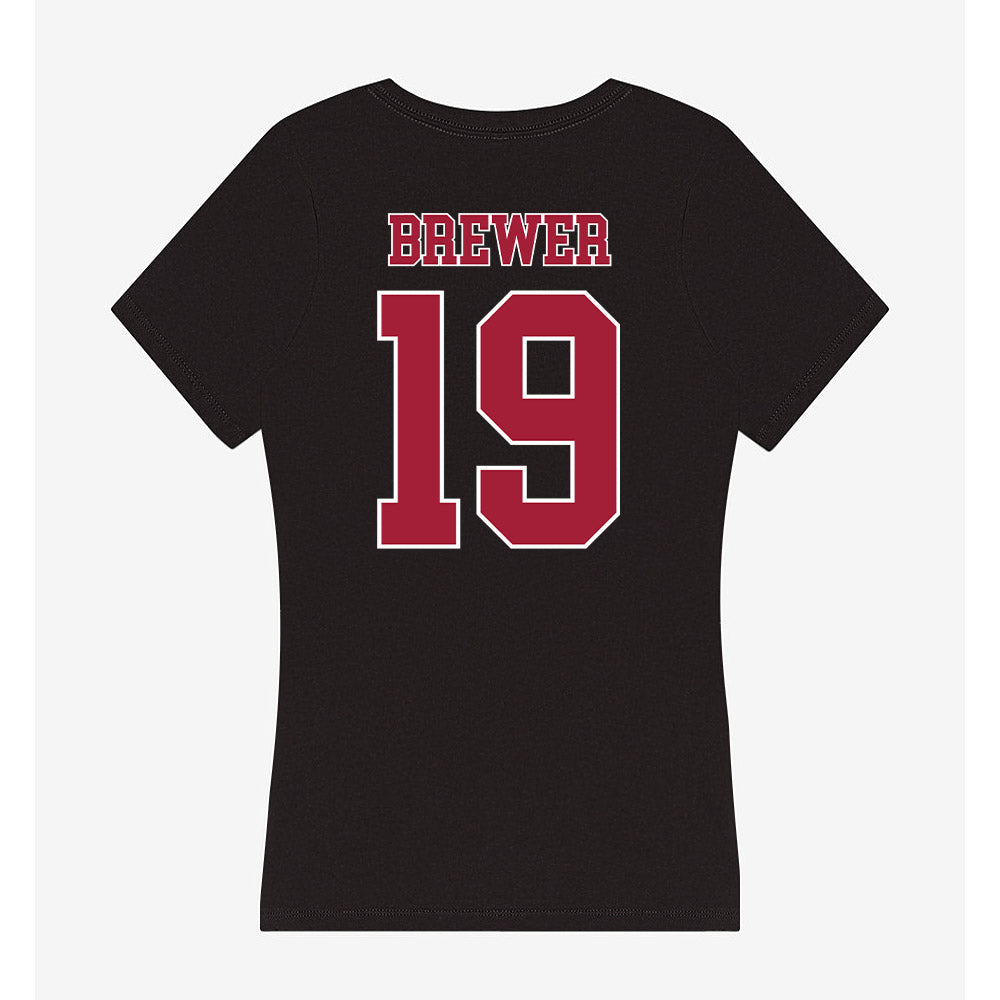 Stanford - NCAA Softball : Anna Brewer - Women's V-Neck T-Shirt-1