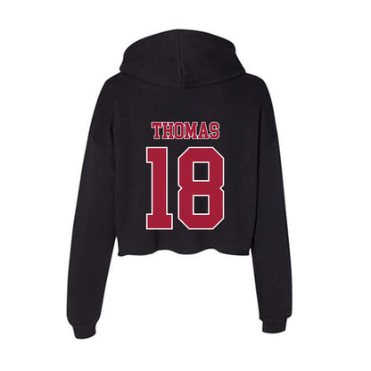 Stanford - NCAA Baseball : Kassius Thomas - Women's Crop Fleece Hoodie-1