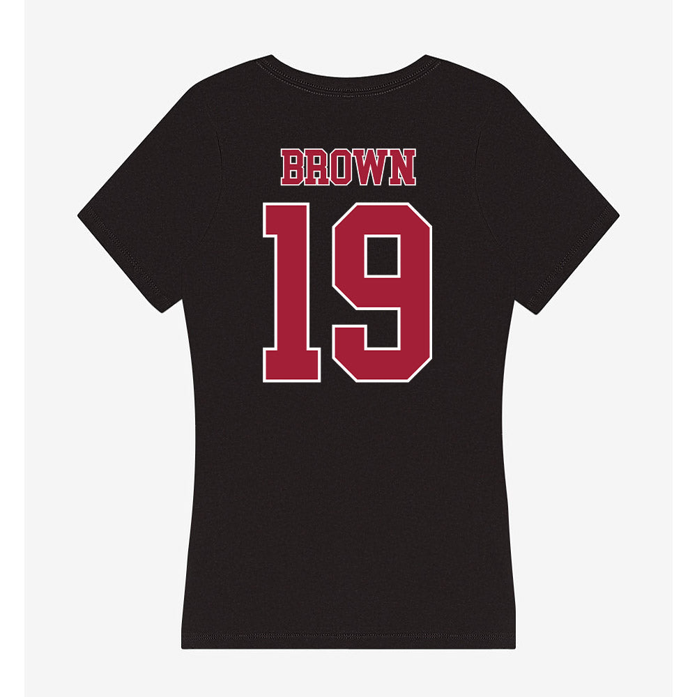 Stanford - NCAA Women's Lacrosse : Emma Brown - Women's V-Neck T-Shirt-1
