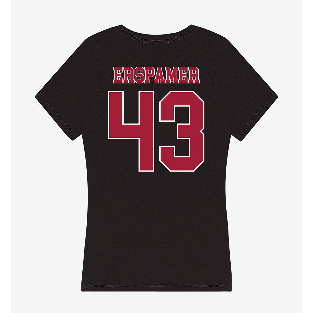 Stanford - NCAA Baseball : Mike Erspamer - Women's V-Neck T-Shirt-1