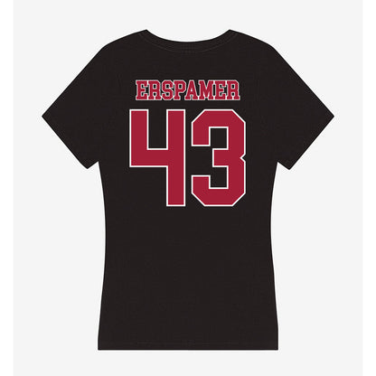 Stanford - NCAA Baseball : Mike Erspamer - Women's V-Neck T-Shirt-1