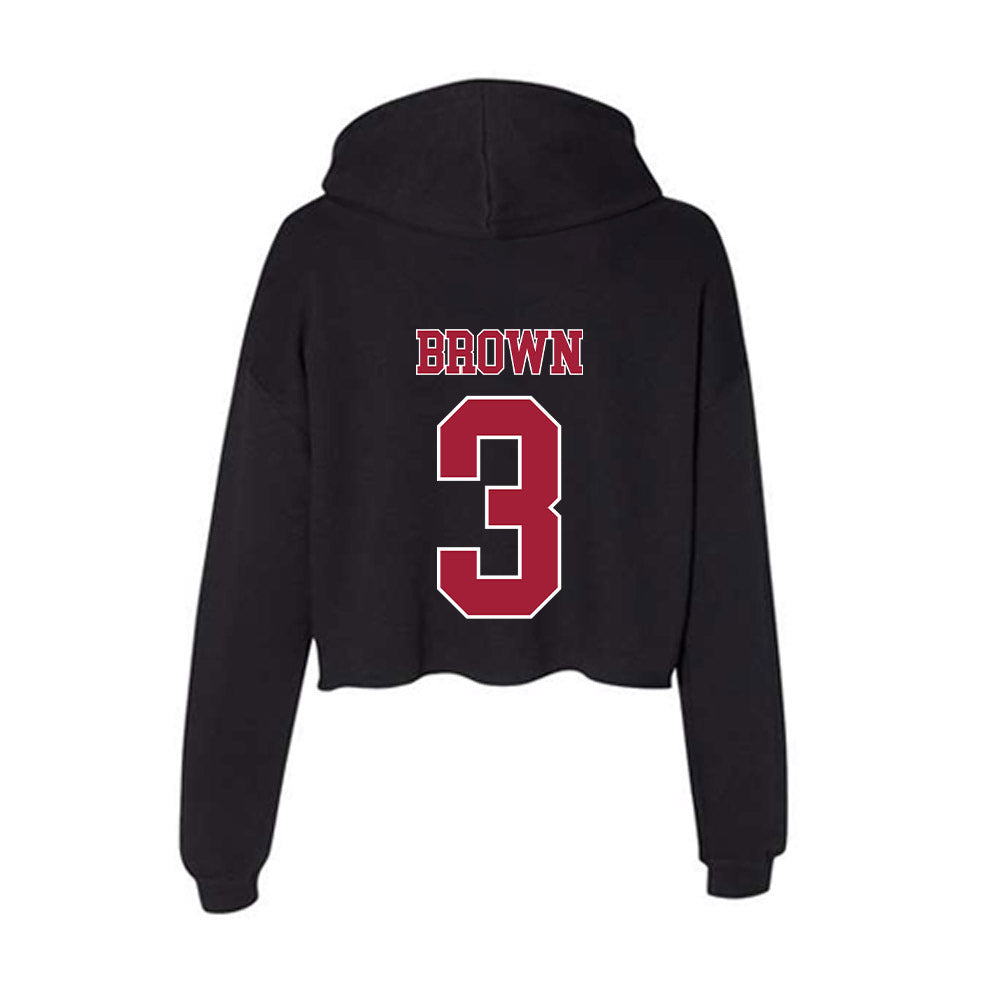 Stanford - NCAA Football : Marcus Brown - Women's Crop Fleece Hoodie-1