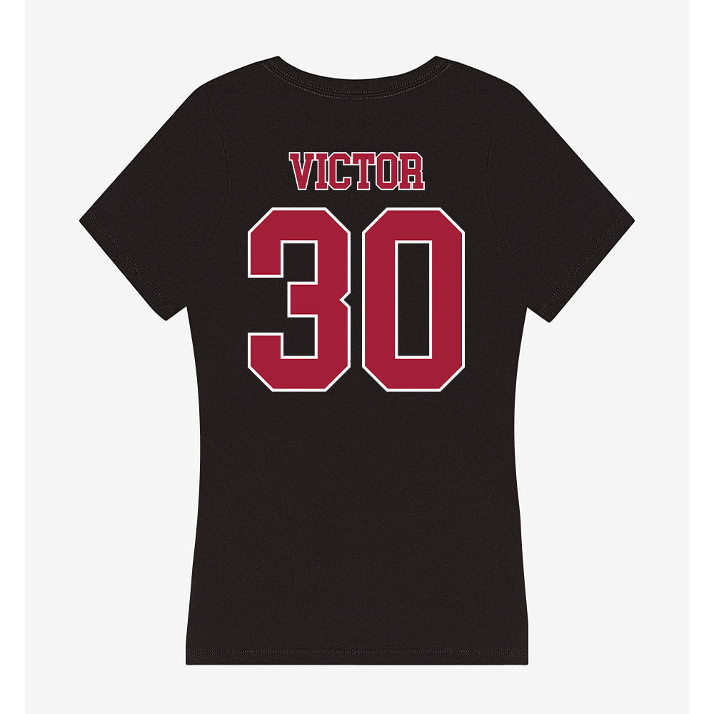 Stanford - NCAA Men's Soccer : Jordan Victor - Women's V-Neck T-Shirt-1