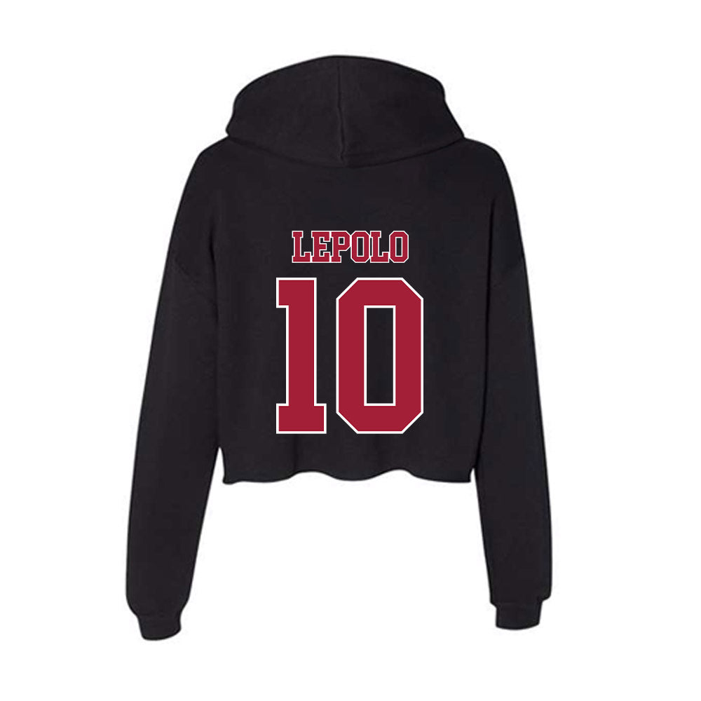 Stanford - NCAA Women's Basketball : Talana Lepolo - Women's Crop Fleece Hoodie-1